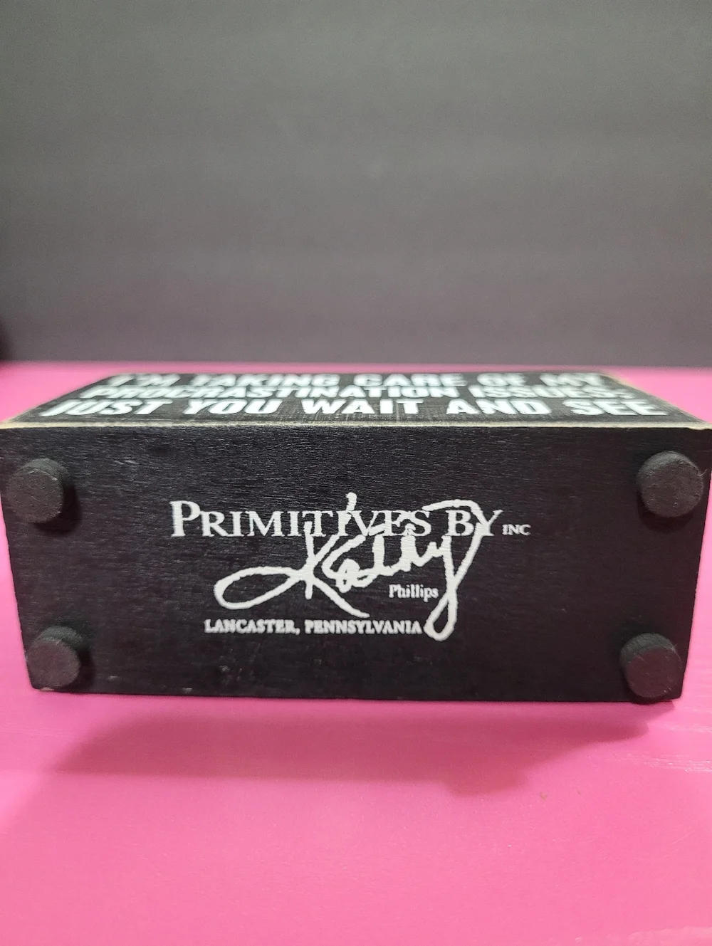 Primitivies By Kathy Phillips Wooden Perpetual Desk Calendar  (0955)